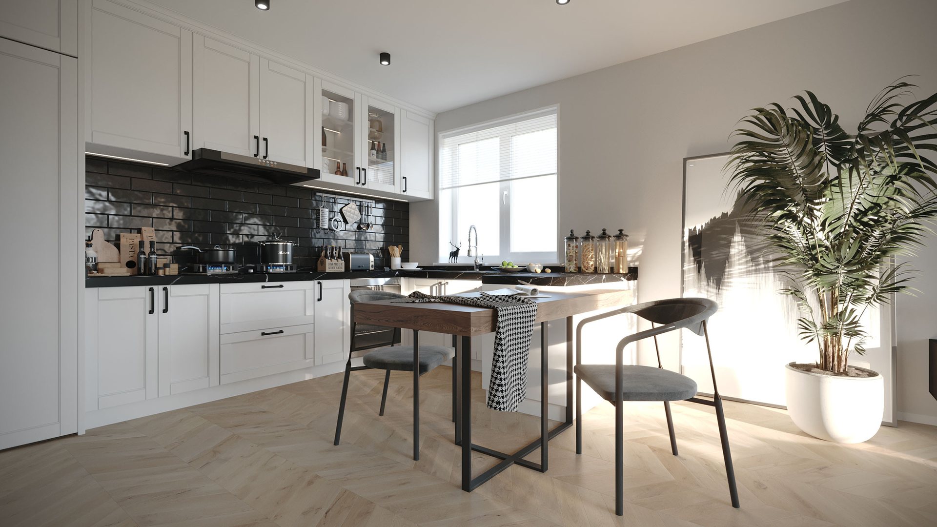 Minimalist Salon Konsepti - İç Mekân Görselleştirme